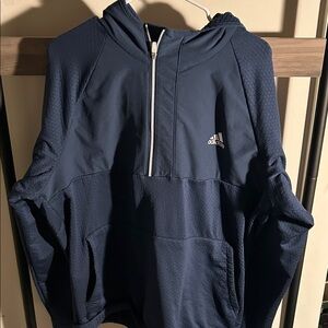 Adidas Dark Blue Half-Zip Hoodie